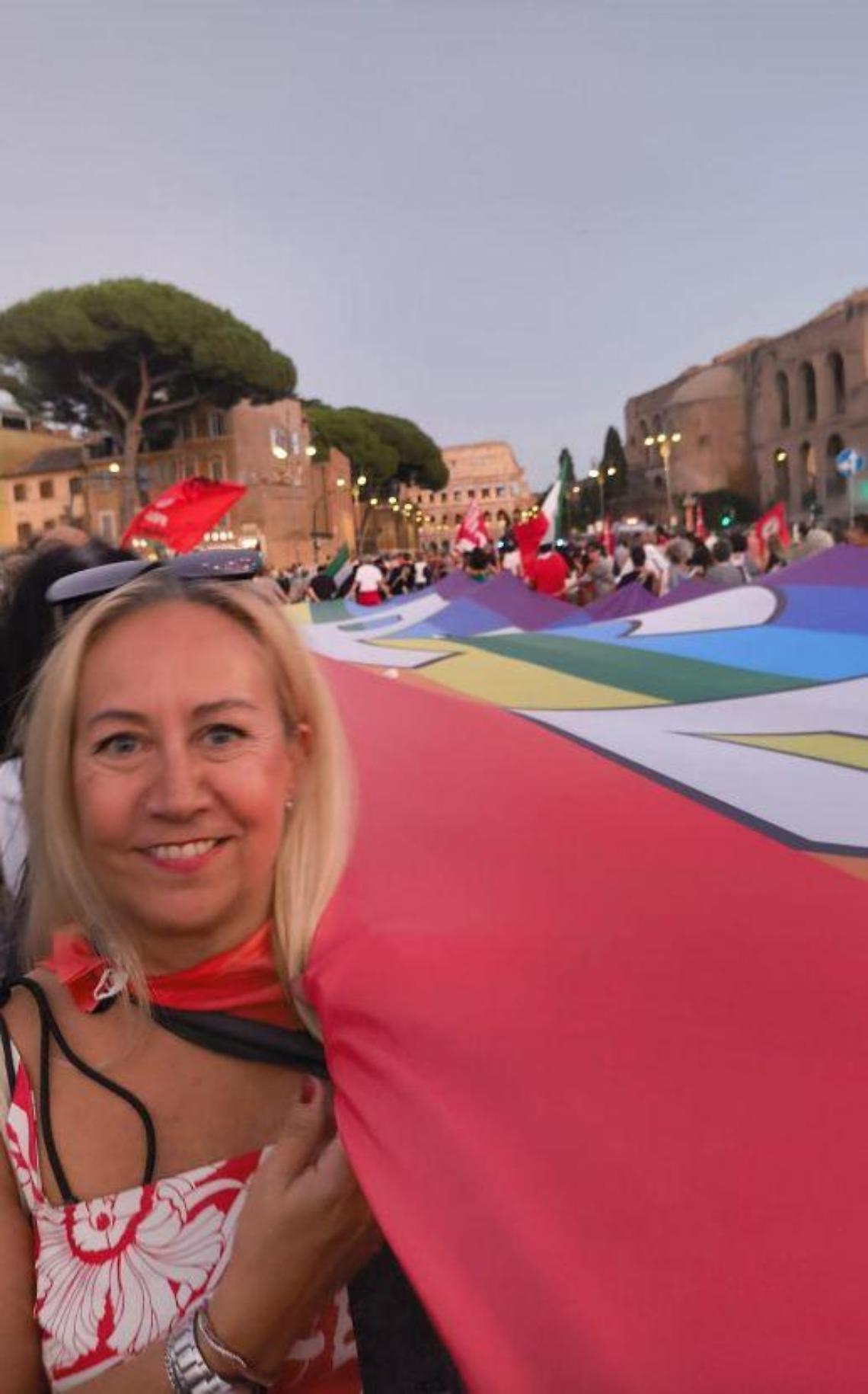 Anche Maura Chegia, capogruppo della lista civica “Cittadini al Centro”, alla mobilitazione per Gaza