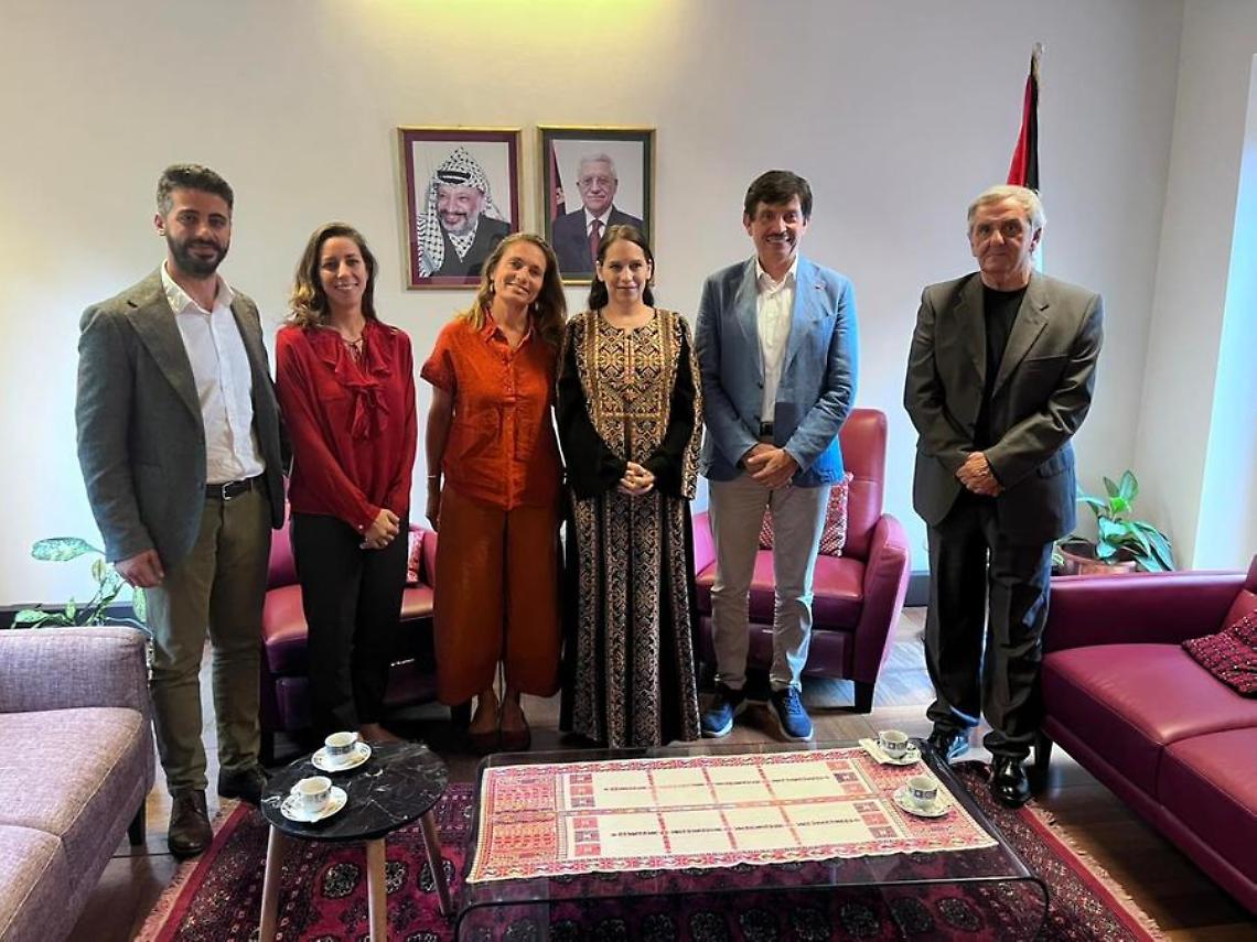 Piendibene in visita all’ambasciata di Palestina