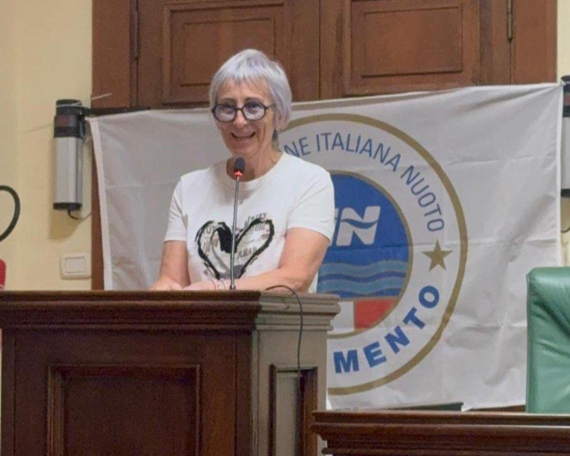 La presidente del Sib di Tarquinia, Marzia Marzoli, alla “Cerimonia di encomio” dedicata ai giovani bagnini