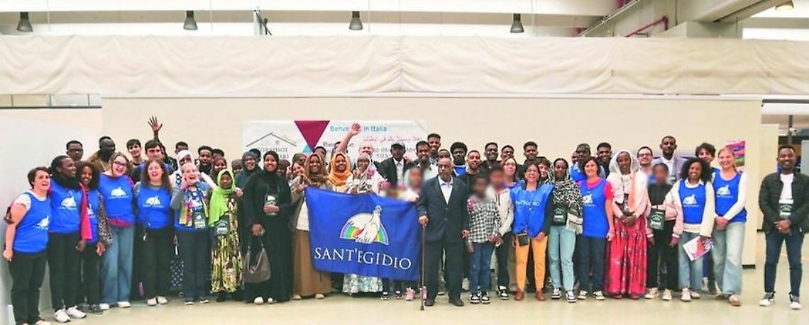 Atterrati a Fiumicino 44 profughi dall’Etiopia grazie ai corridoi umanitari
