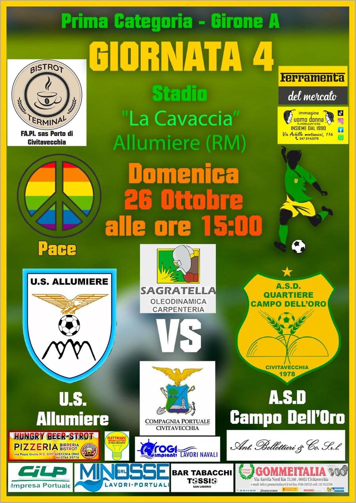 Derby in collina tra Allumiere e Qco. Dlf in casa