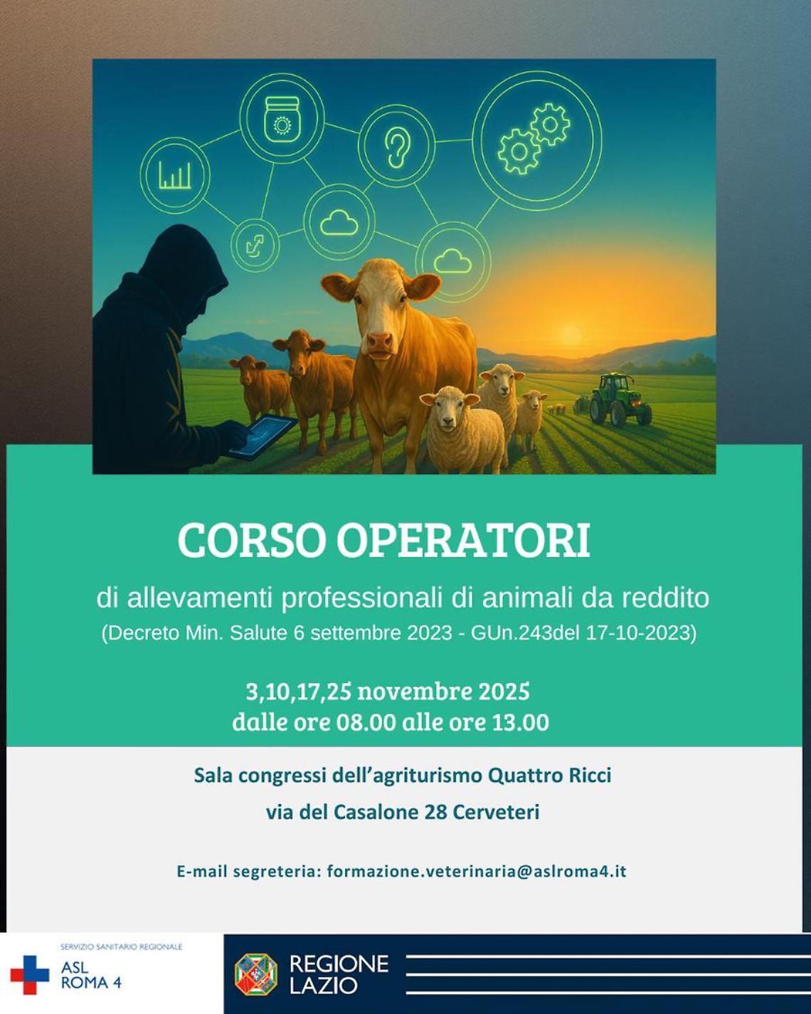 Settore zootecnico, via ai corsi di formazione