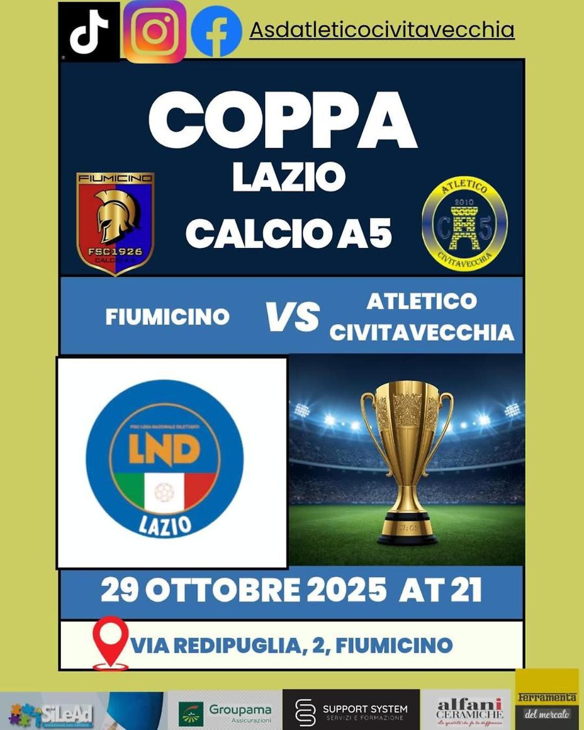 Atletico e Santa Severa, la Coppa per il riscatto