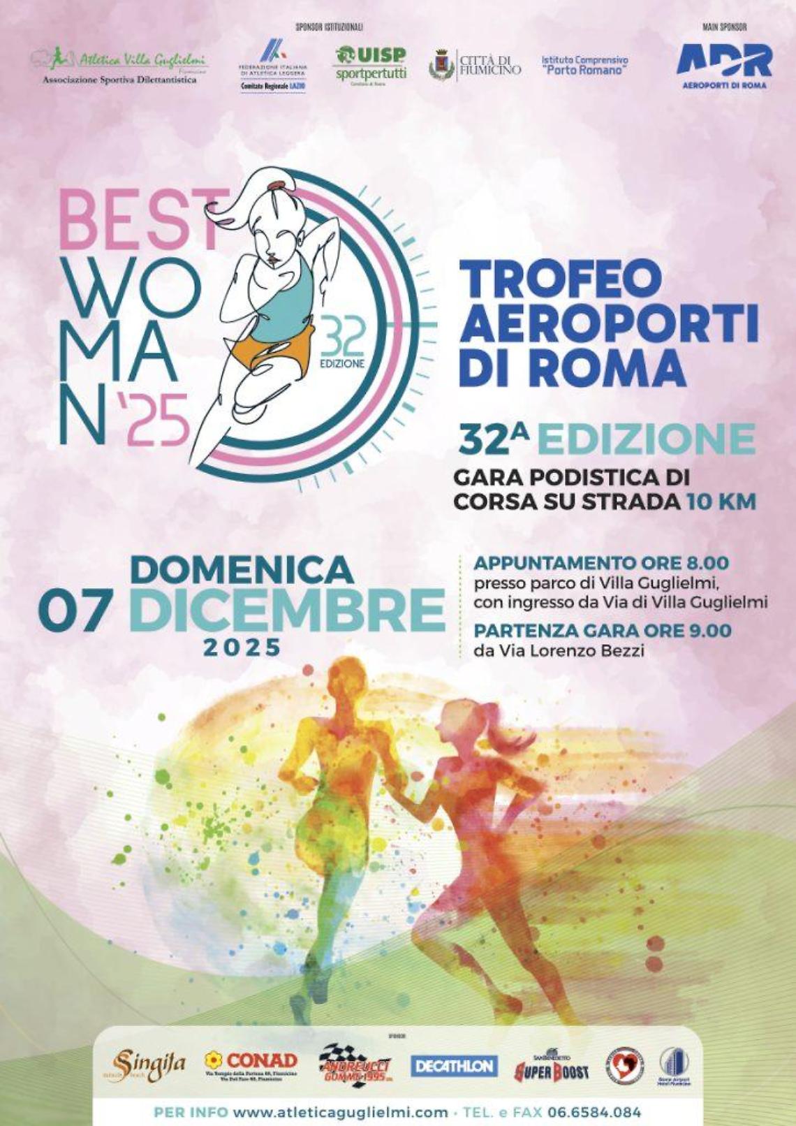 Il 7 dicembre a Fiumicino arriva la 32esima edizione della “Best Woman-Trofeo Aeroporti di Roma”