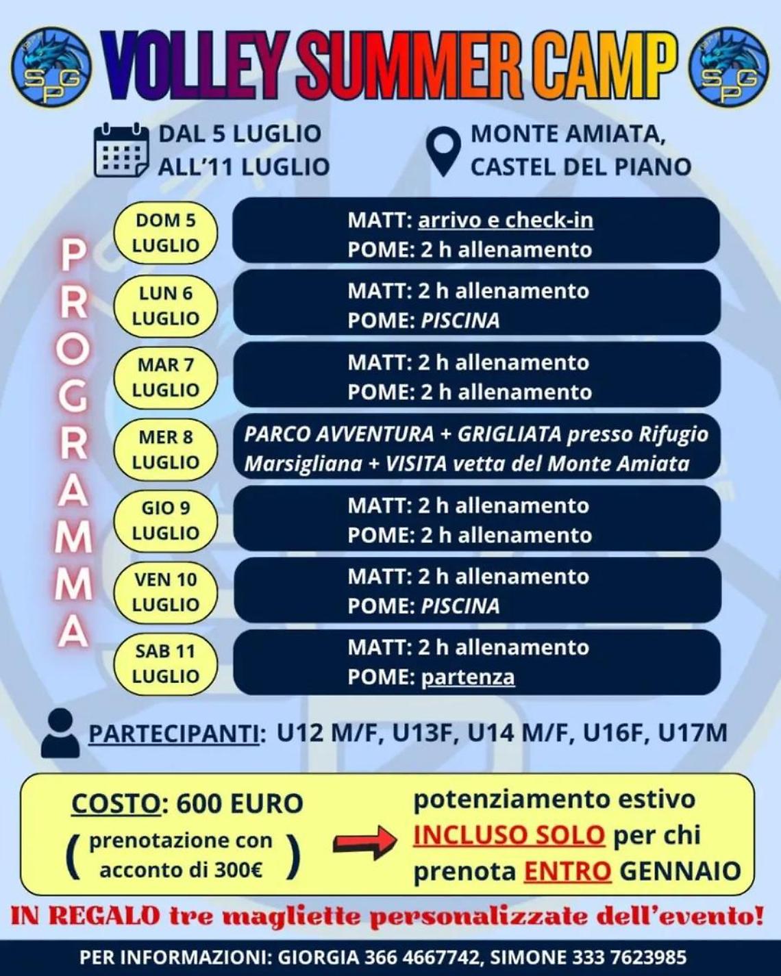 San Giorgio, a luglio 2026 la prima edizione del “Volley Summer Camp”