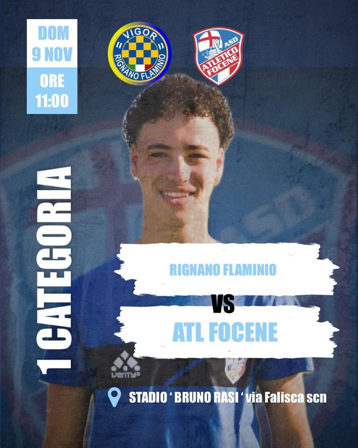 Atletico Focene di scena sul campo della Virtus Rignano Flaminio