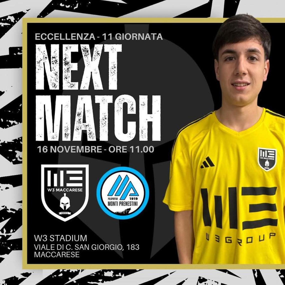 La W3 Maccarese attende i Monti Prenestini per una sfida al vertice