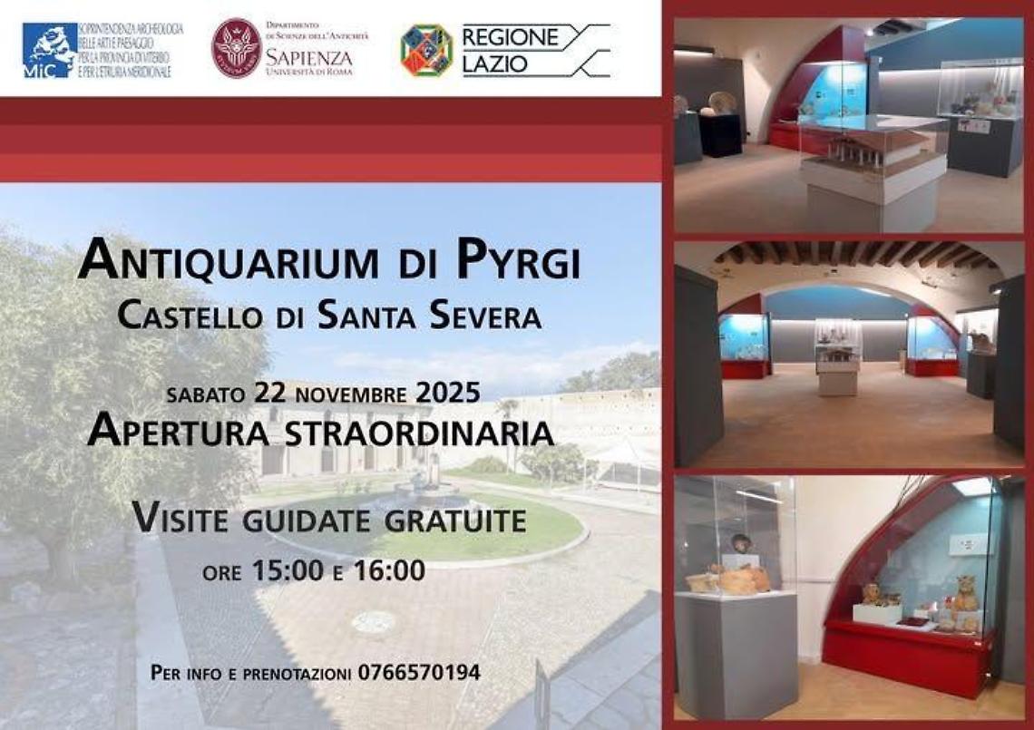 Santa Marinella, apertura straordinaria a Pyrgi