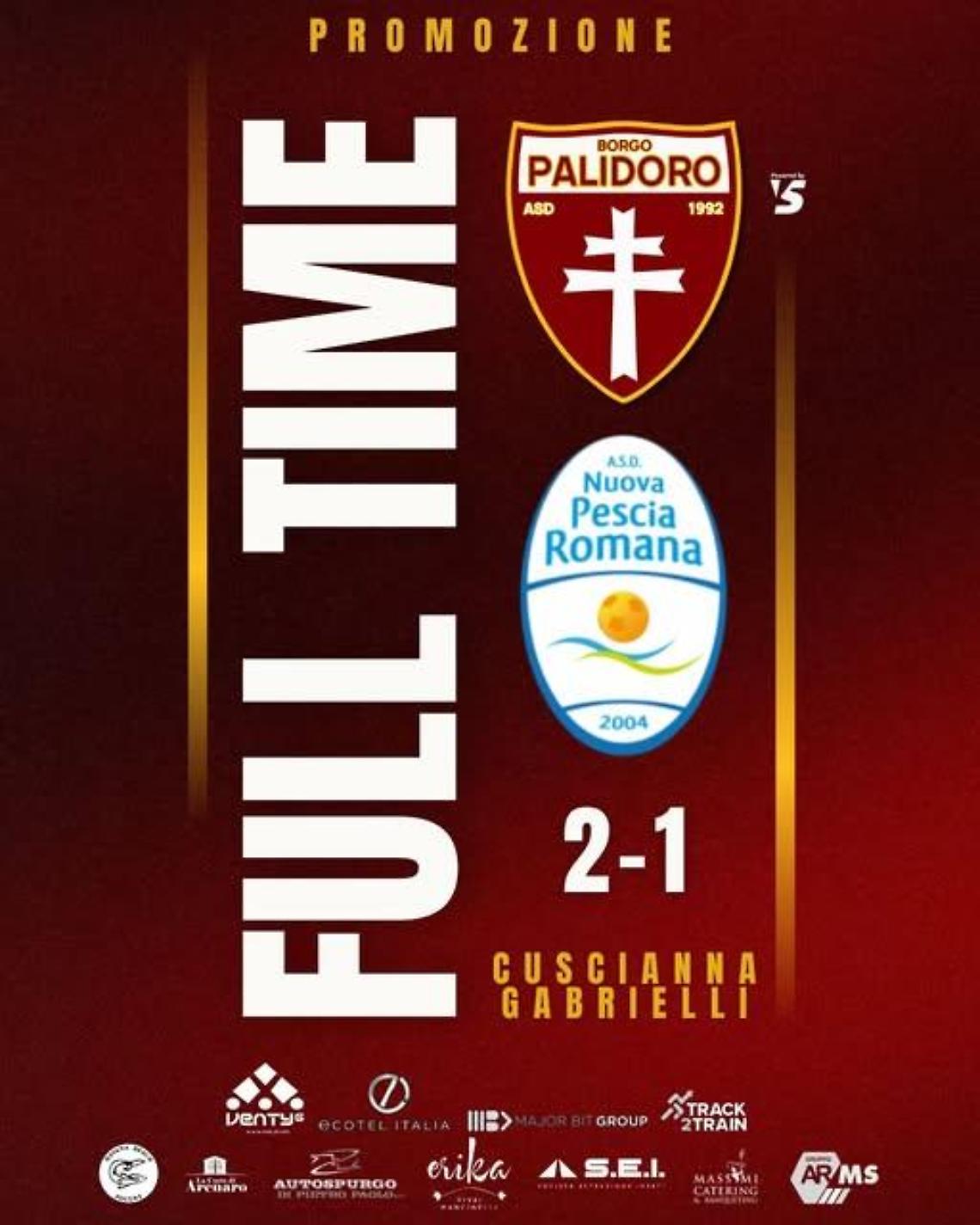 Il Borgo Palidoro resta al primo posto in classifica