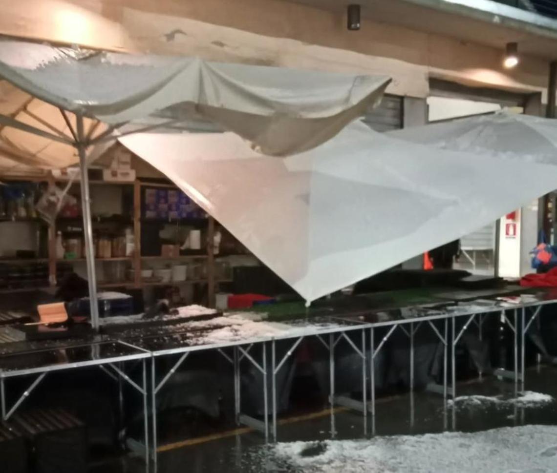 Grandine e maltempo, disagi al mercato