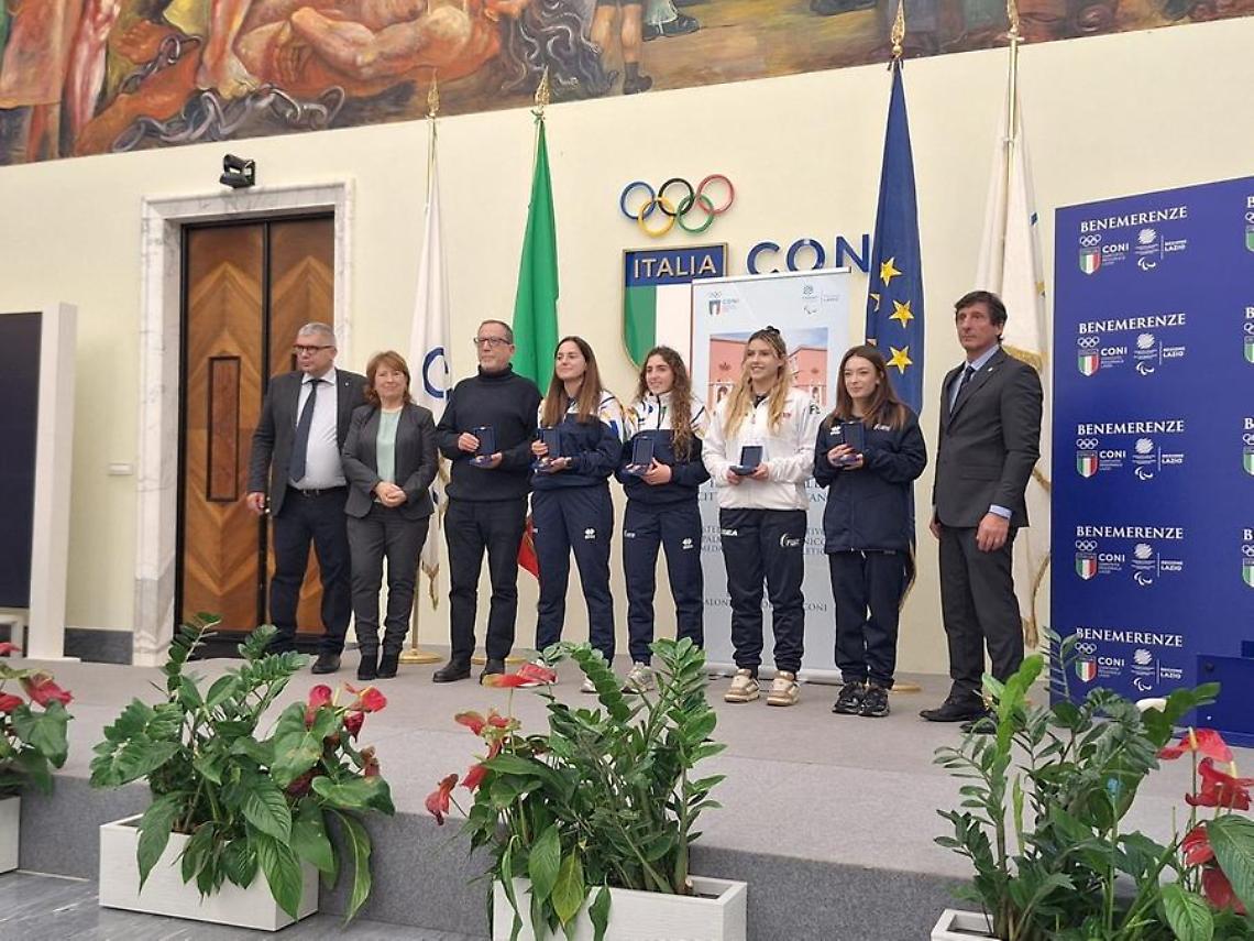 Il Coni premia gli azzurri della Cv Skating