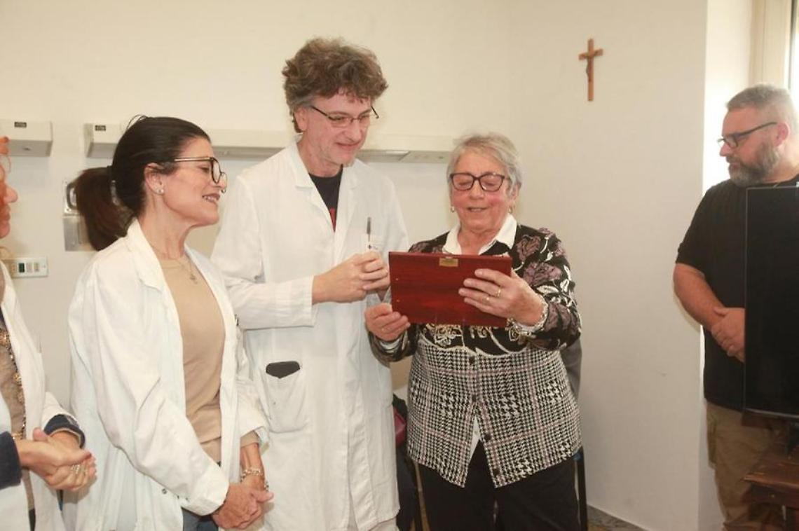 Ospedale Tarquinia, donato un monitor per la sala d’attesa del Day hospital oncologico
