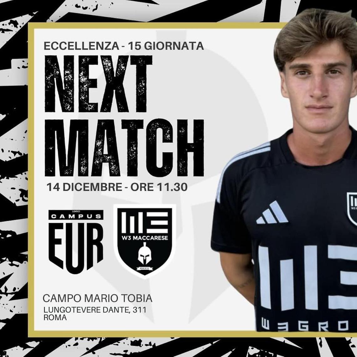 W3 Maccarese in trasferta sul campo del Campus Eur