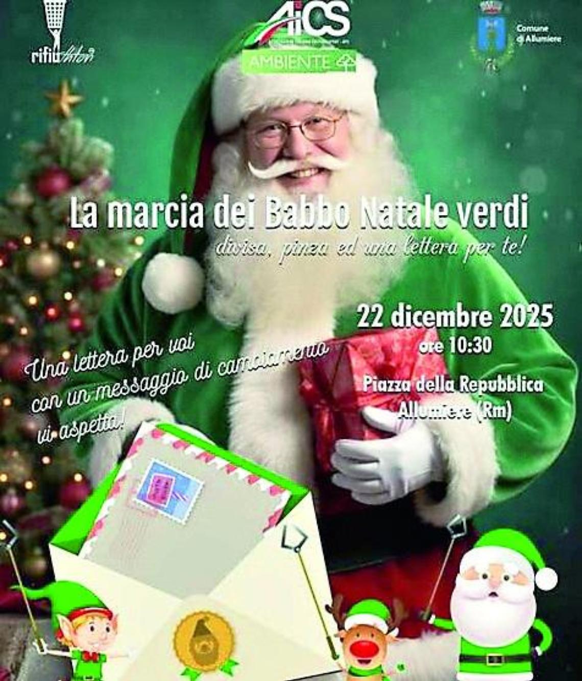 Allumiere, torna la &ldquo;Rifiuthon&rdquo;: la marcia dei Babbo Natale verdi per l&rsquo;ambiente