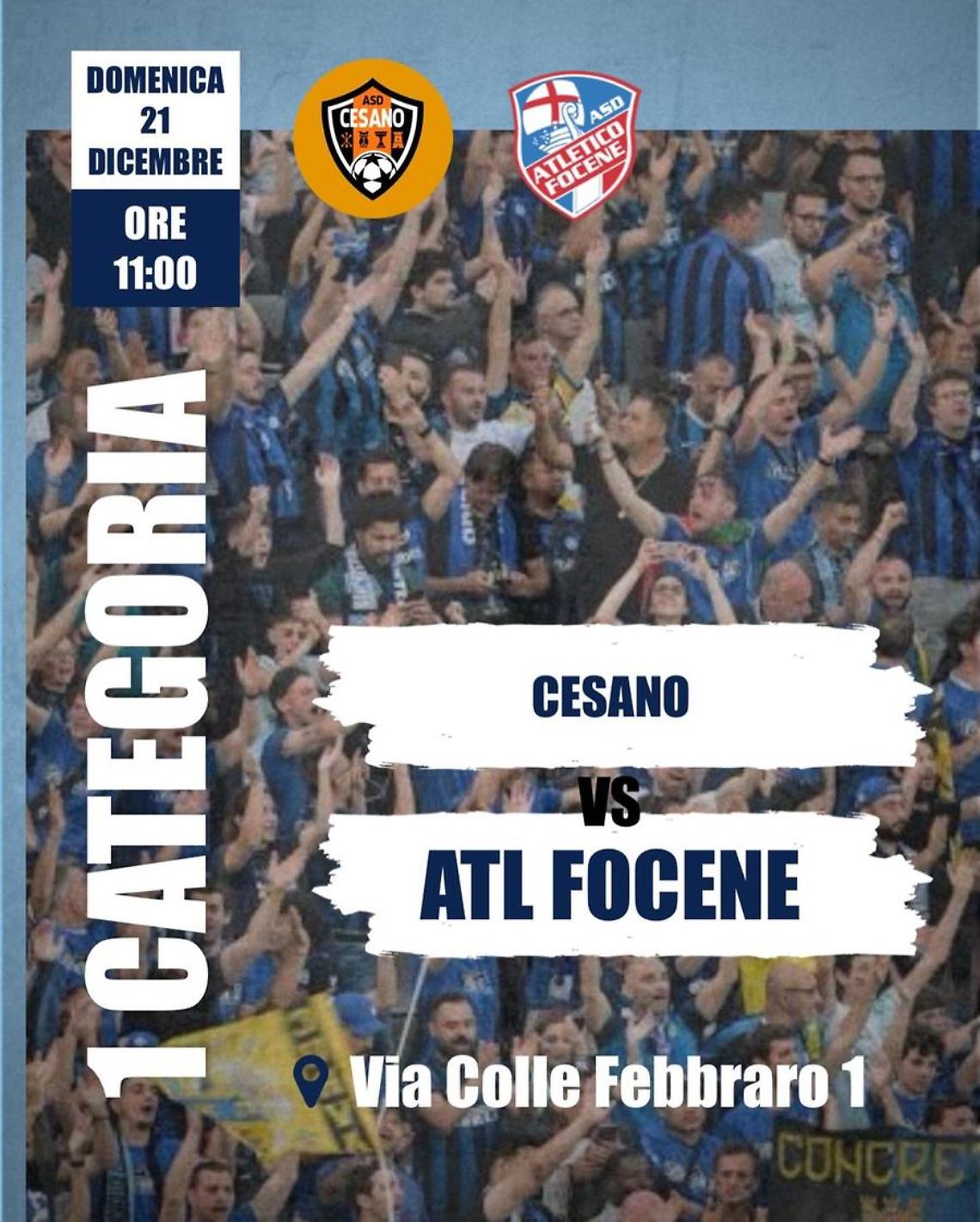 L&rsquo;Atletico Focene cerca l&rsquo;impresa contro il Cesano