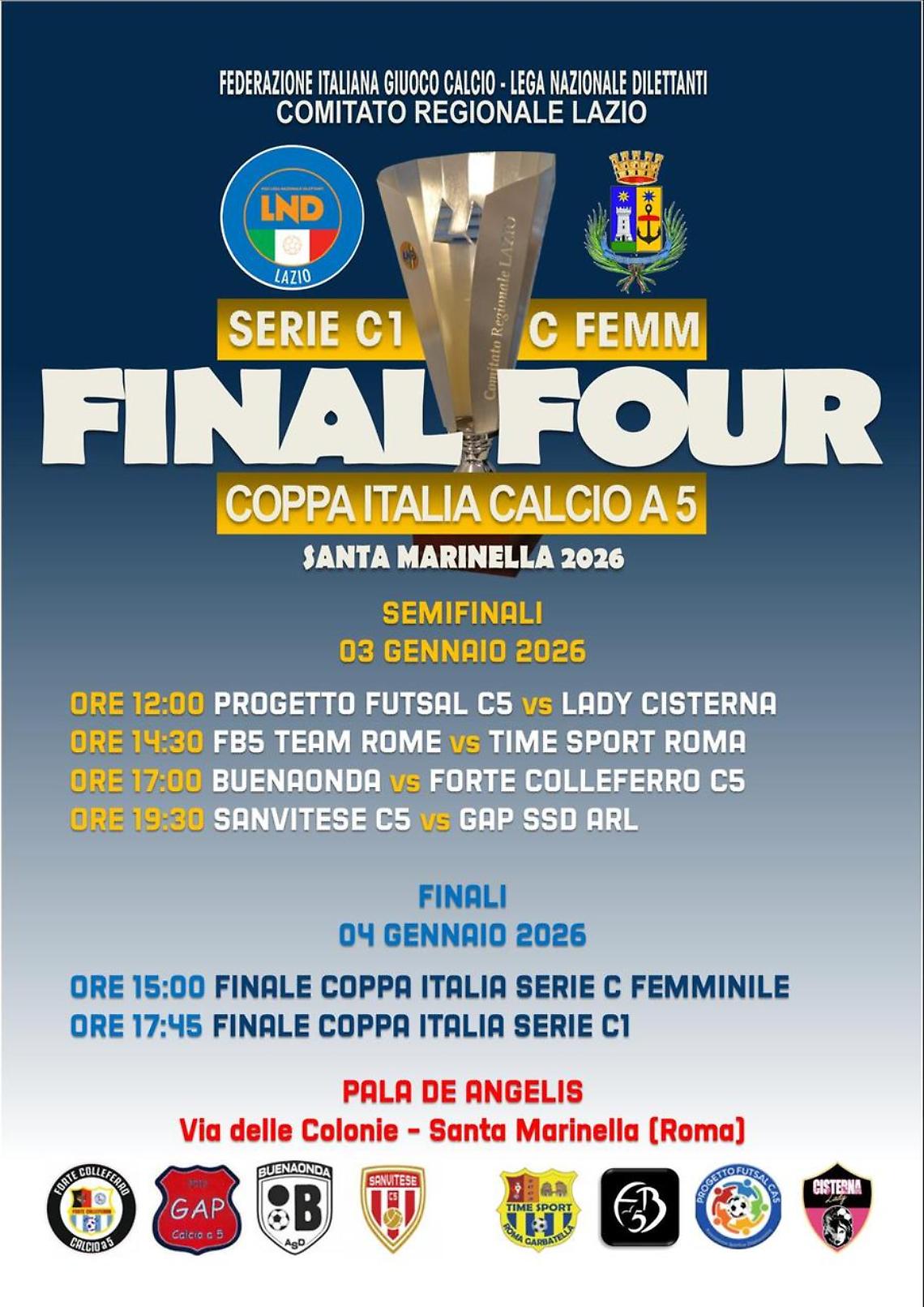 Il Pala De Angelis mette il vestito migliore per le Final Four