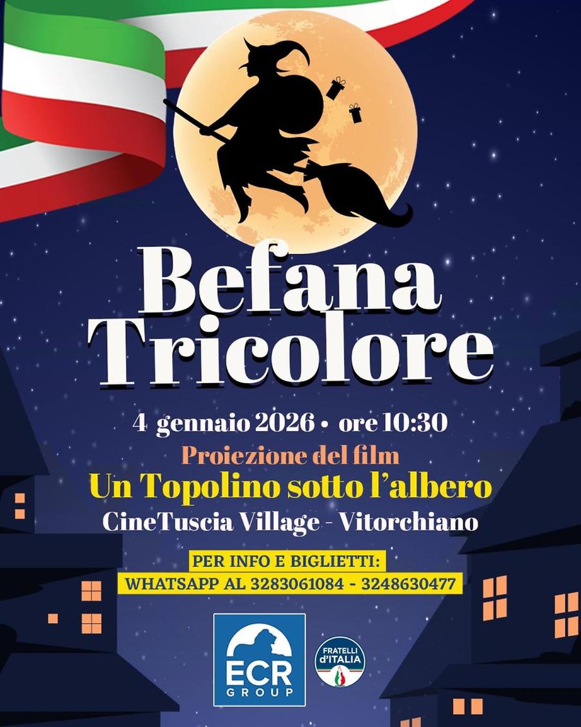 E' tutto pronto per la "Befana Tricolore"