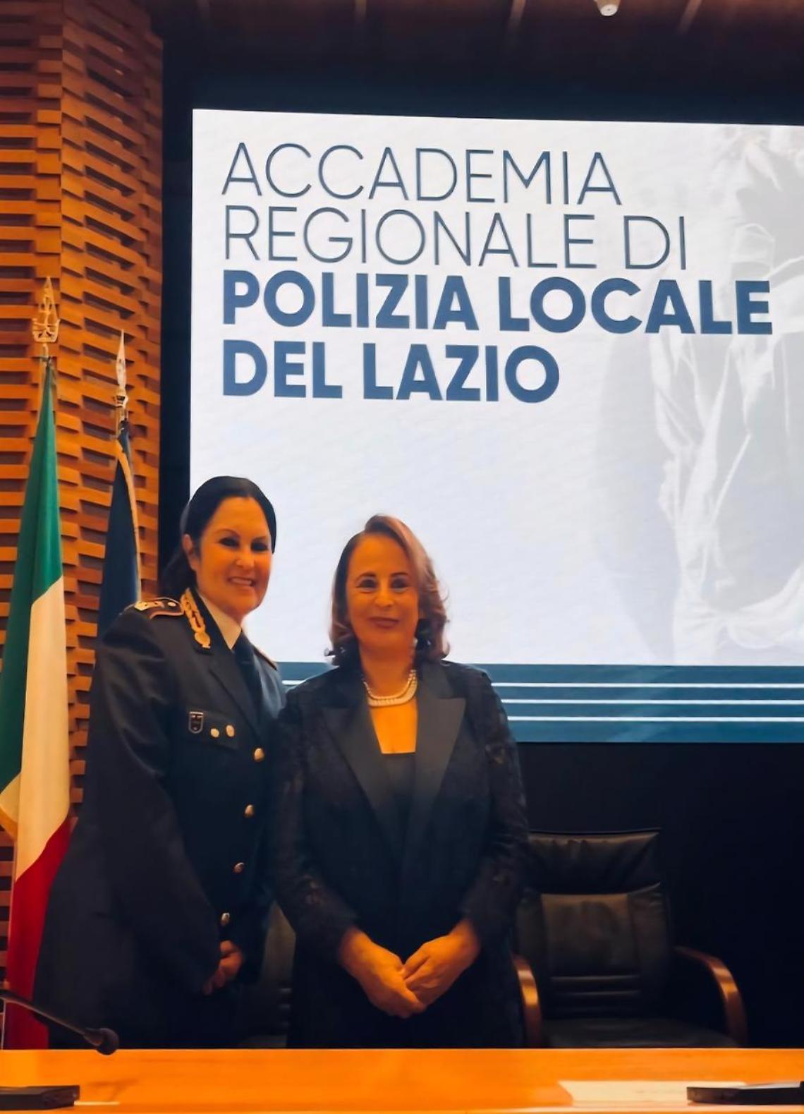 La Polizia locale di Santa Marinella alla cerimonia di presentazione dell&rsquo;Accademia regionale di Polizia locale
