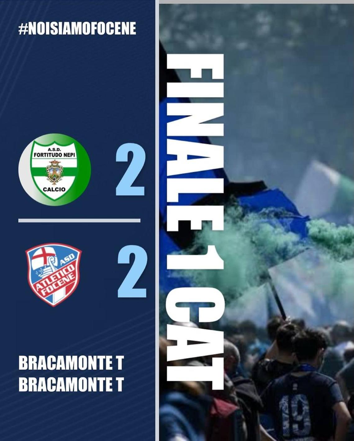 Bracamonte illude il Focene, Fedeli salva la Fortitudo: a Nepi finisce 2-2