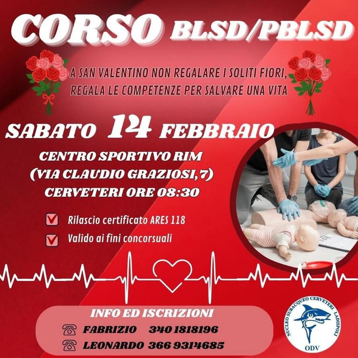 A San Valentino il corso BLSD del Nucleo Subacqueo