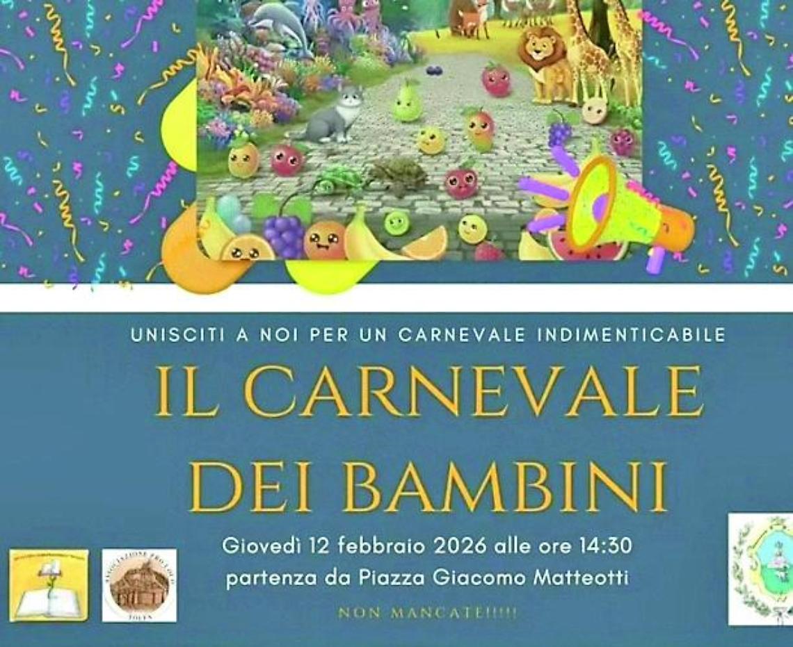 Gioved&igrave; Grasso il &lsquo;&rsquo;Carnevale dei bambini&rsquo;&rsquo; animer&agrave; Tolfa