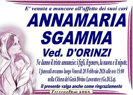 ANNAMARIA SGAMMA ved. D&rsquo;ORINZI