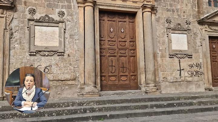 Scritte sataniche a S. Faustino, Frontini: "Gesti inaccettabili"